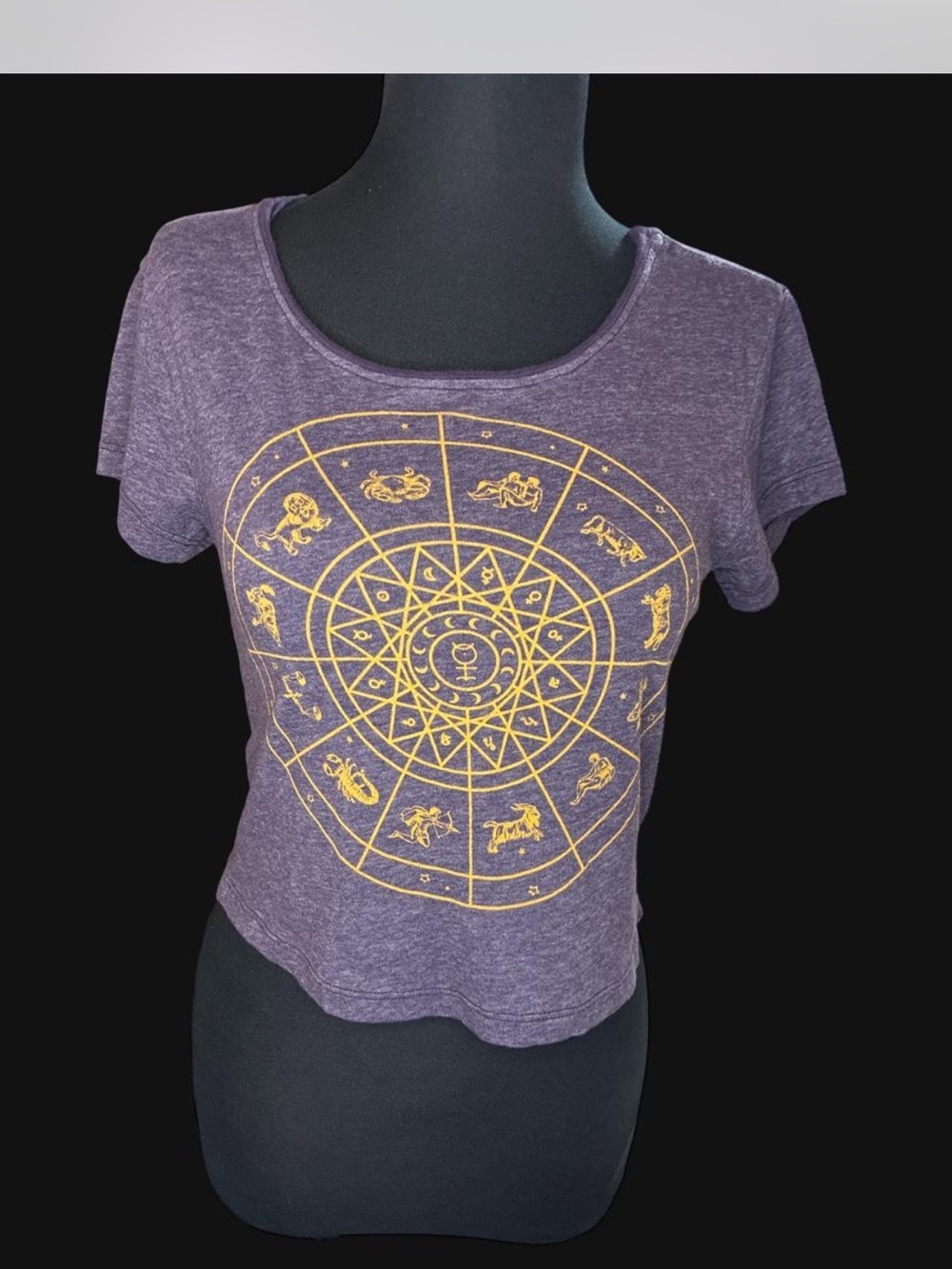 Truly Madly Deeply Purple Short Sleeve Zodiac Graphic Tee